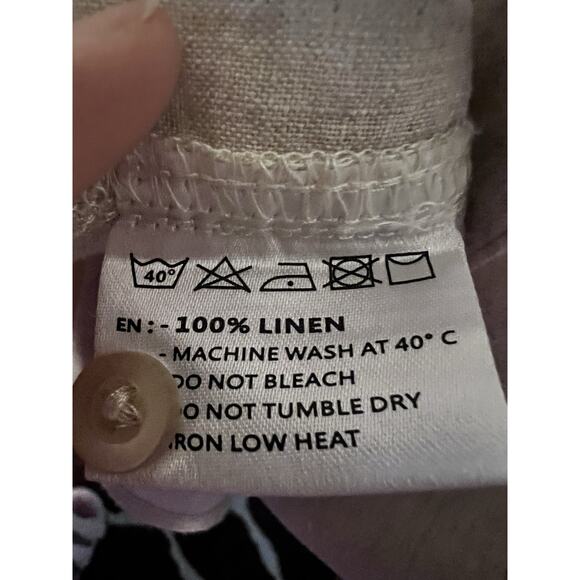 Free Line Athens Mens Beige Linen Button Up Casual Shirt XL Lightweight - Picture 9 of 9